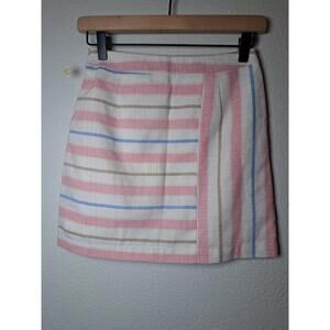 Altard State Pastel Strip Mini Skirt Lined Womens Size Medium